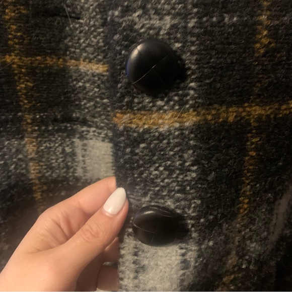 Isabel Marant Etoile Gabriel Plaid Wool Blend Coat - Picture 3 of 6